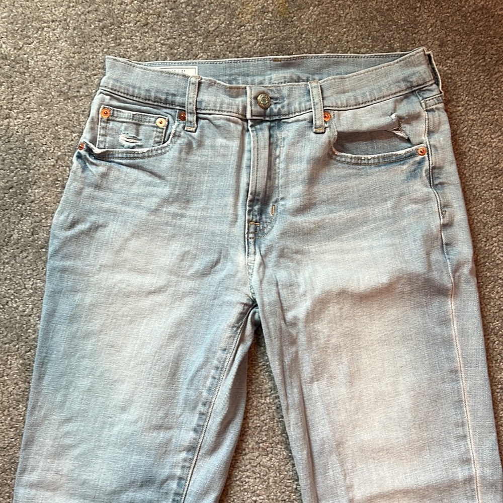 Gap Girlfriend Mid Rise Raw Hem Jeans - Picture 8 of 12
